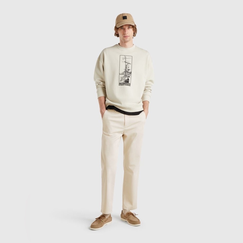 United Colors of Benetton Tan Straight Fit Chino Pants Men’s 36 EU 46